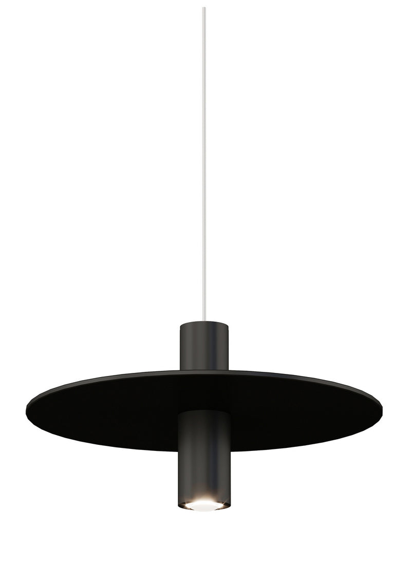 Visual Comfort Modern 700MPPNTB-LED930 LED Pendant, Nightshade Black