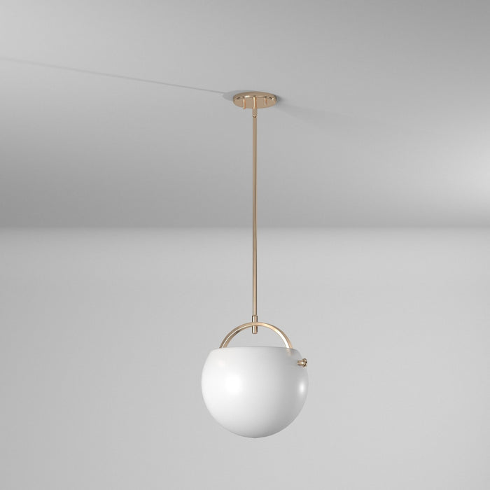 Artcraft AC10080PB One Light Pendant, Polished Brass