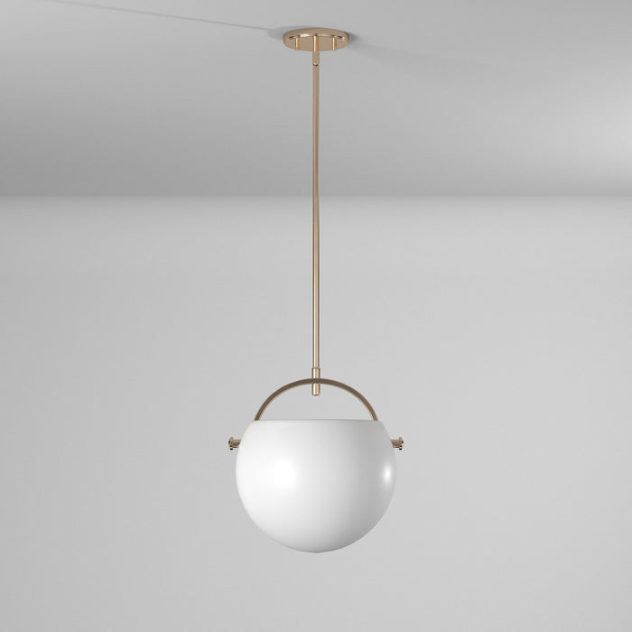 Artcraft AC10080PB One Light Pendant, Polished Brass