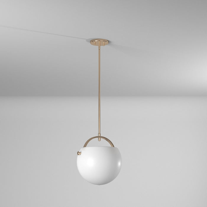 Artcraft AC10080PB One Light Pendant, Polished Brass