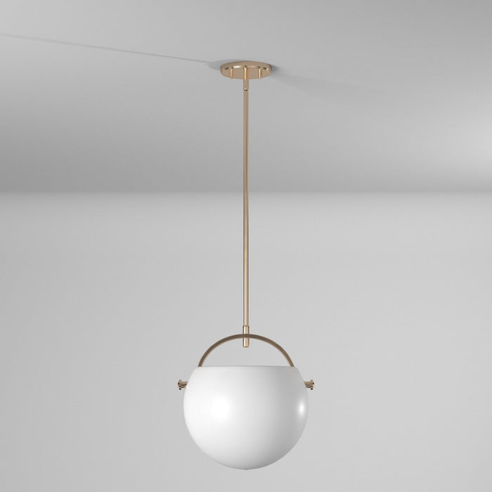 Artcraft AC10080PB One Light Pendant, Polished Brass