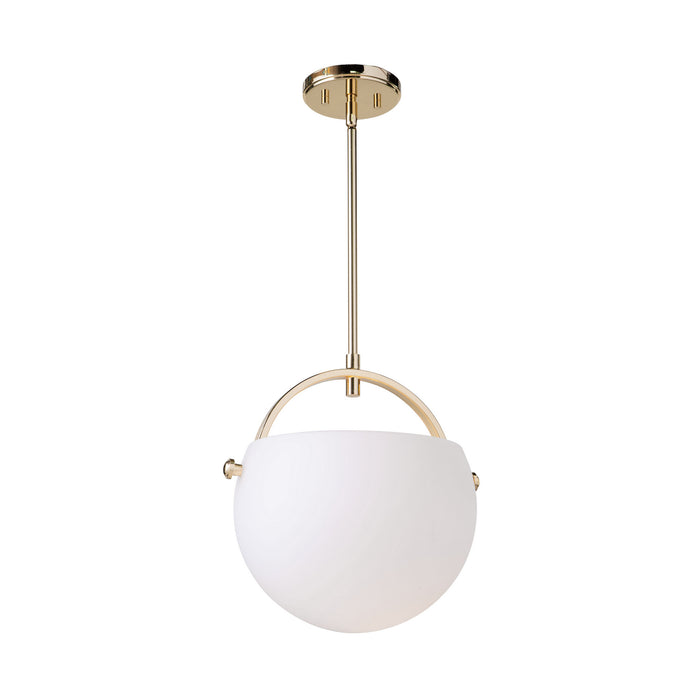 Artcraft AC10080PB One Light Pendant, Polished Brass