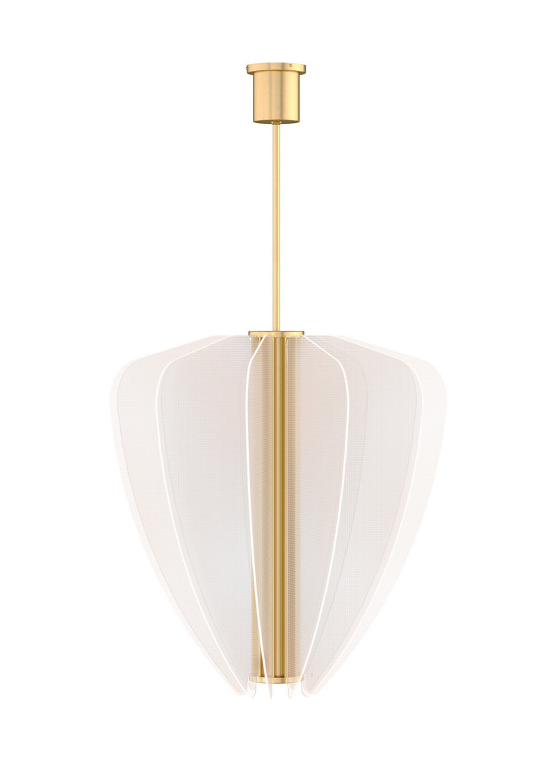 Visual Comfort Modern 700NYR30BR-LED930 LED Chandelier, Plated Brass