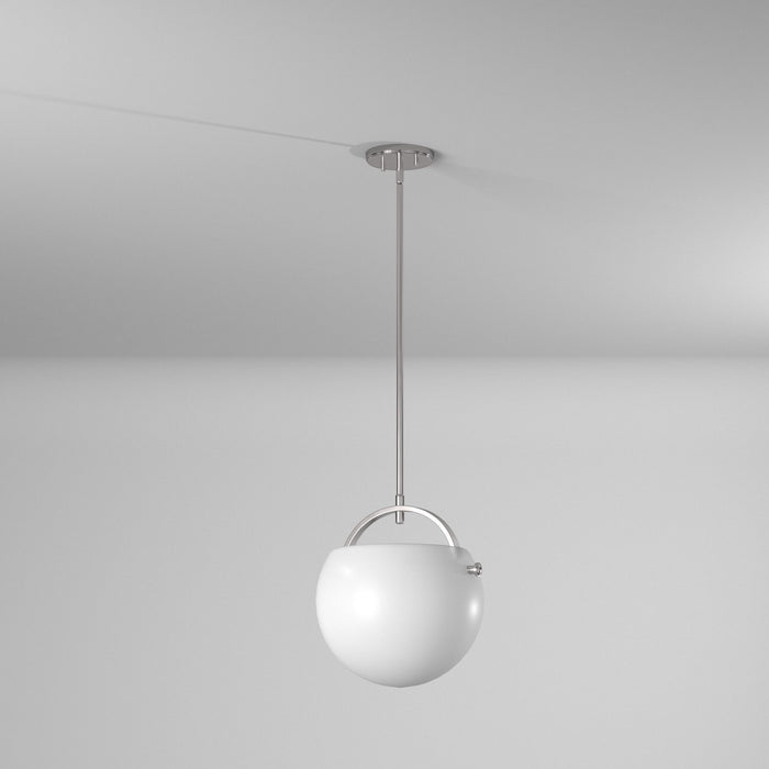 Artcraft AC10080SN One Light Pendant, Satin Nickel