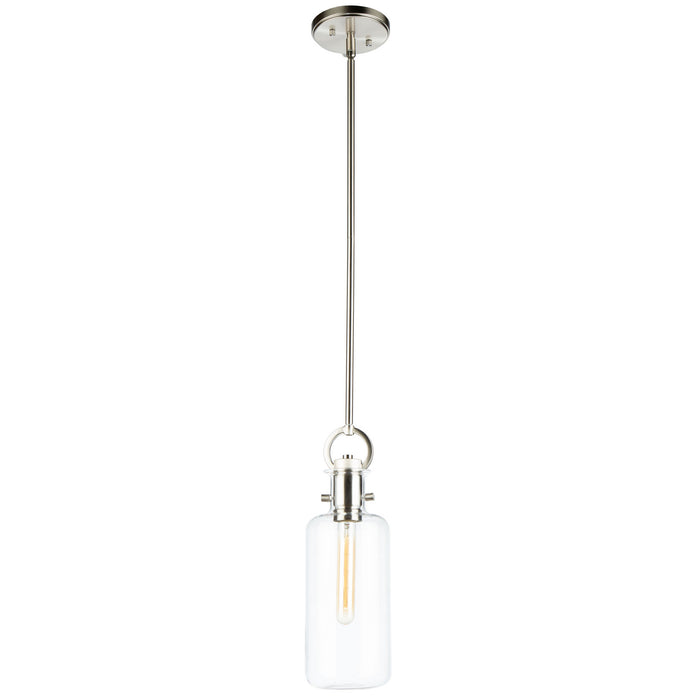 Artcraft AC10121SN One Light Pendant, Satin Nickel