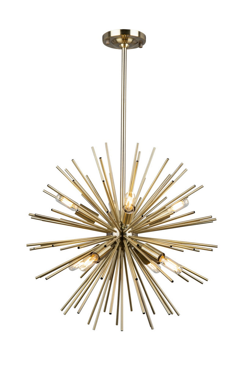 Artcraft AC11443 Eight Light Chandelier, Satin Brass
