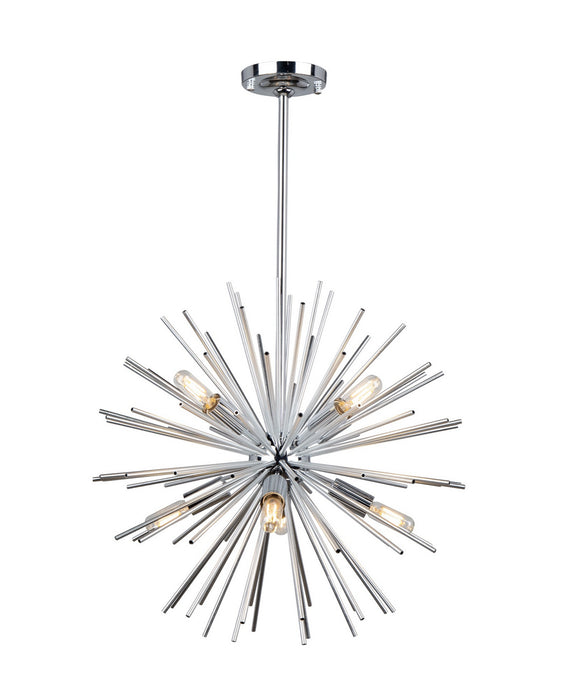 Artcraft AC11443CH Eight Light Chandelier, Chrome