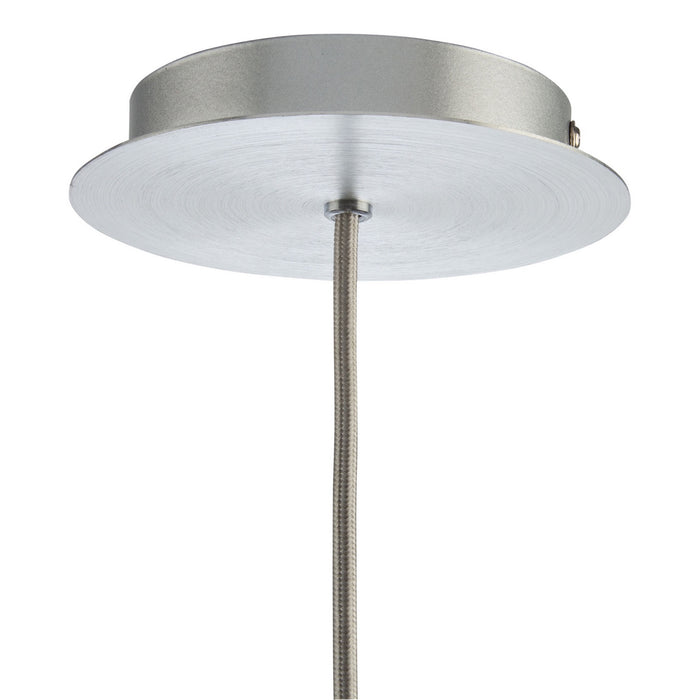 Artcraft AC11520CL One Light Pendant, Brushed Aluminum & Clear Glass