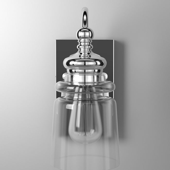 Artcraft AC11591PN One Light Wall Sconce, Polished Nickel