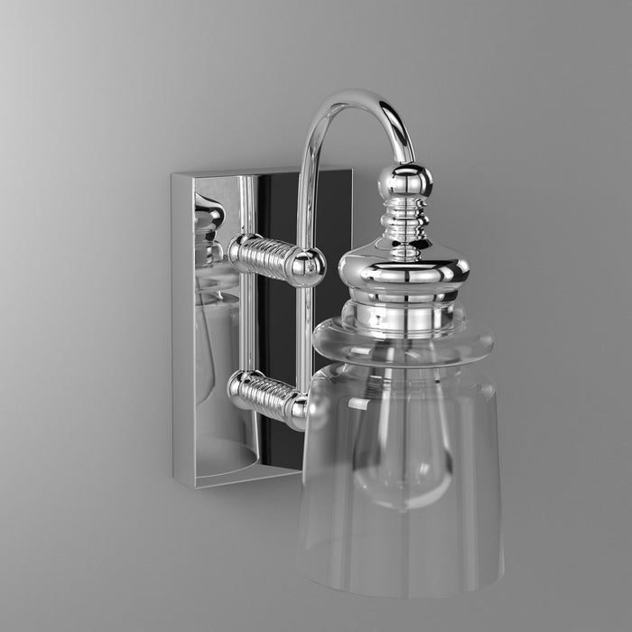 Artcraft AC11591PN One Light Wall Sconce, Polished Nickel