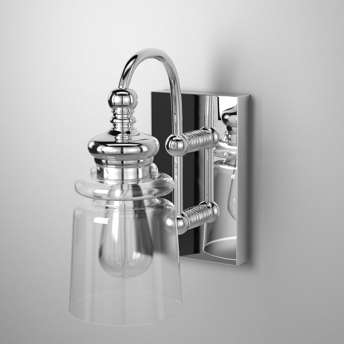 Artcraft AC11591PN One Light Wall Sconce, Polished Nickel