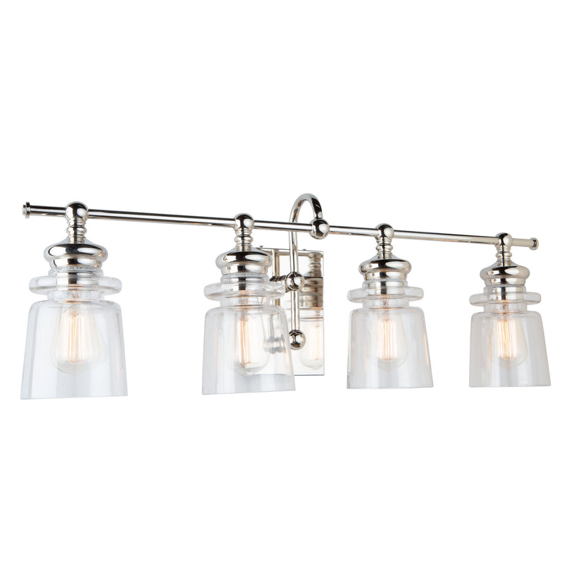 Artcraft AC11594PN Four Light Wall Mount, Polished Nickel
