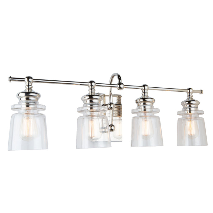 Artcraft AC11594PN Four Light Wall Mount, Polished Nickel