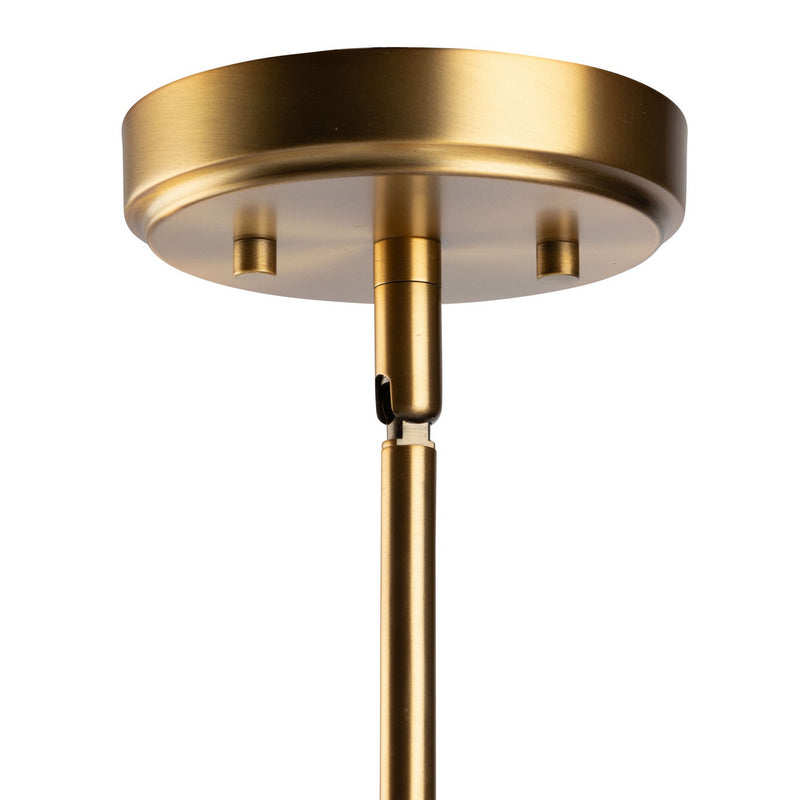 Artcraft AC11601VB One Light Pendant, Black & Harvest Brass