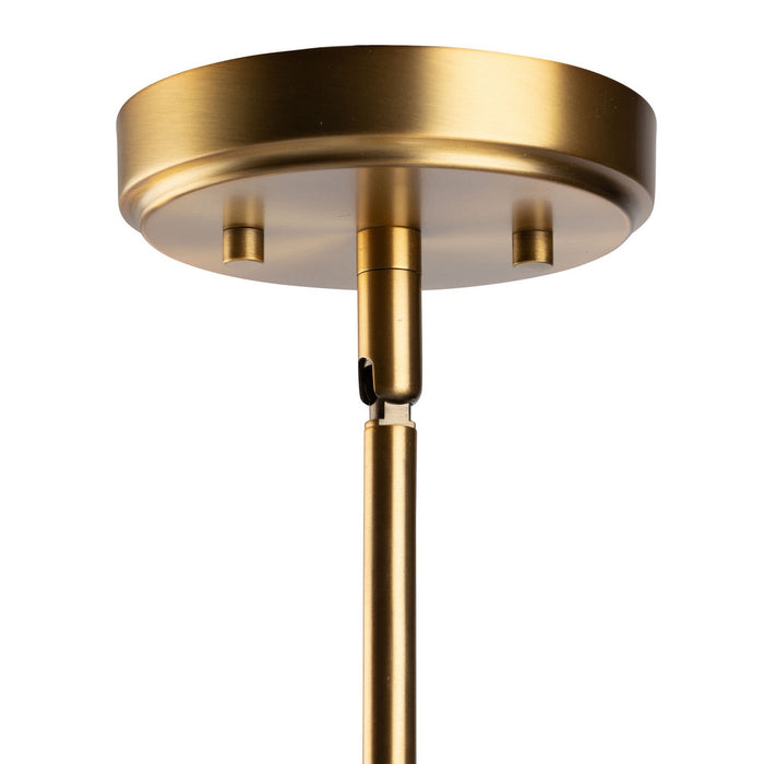 Artcraft AC11601VB One Light Pendant, Black & Harvest Brass