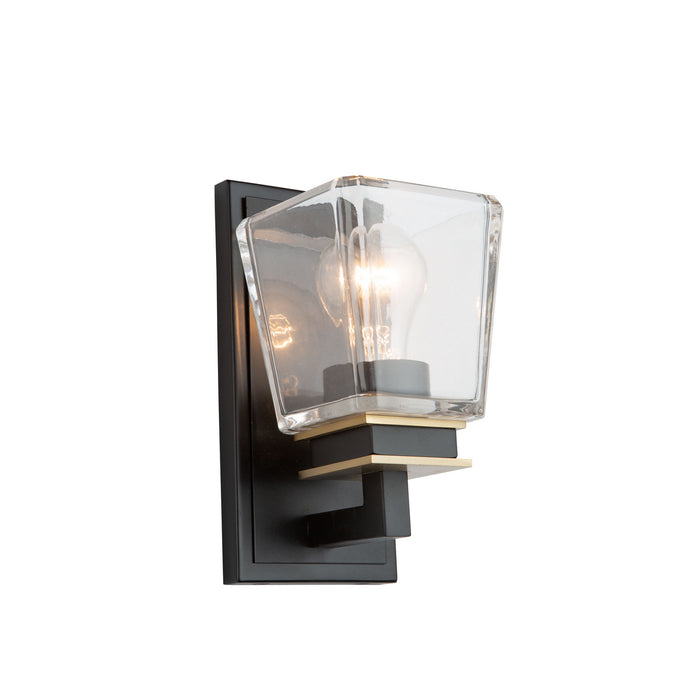 Artcraft AC11611VB One Light Wall Sconce, Black & Brass