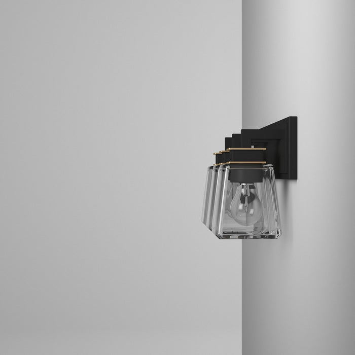 Artcraft AC11613VB Three Light Wall Sconce, Black & Brass
