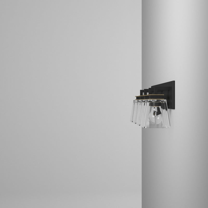 Artcraft AC11614VB Four Light Wall Mount, Black & Brass