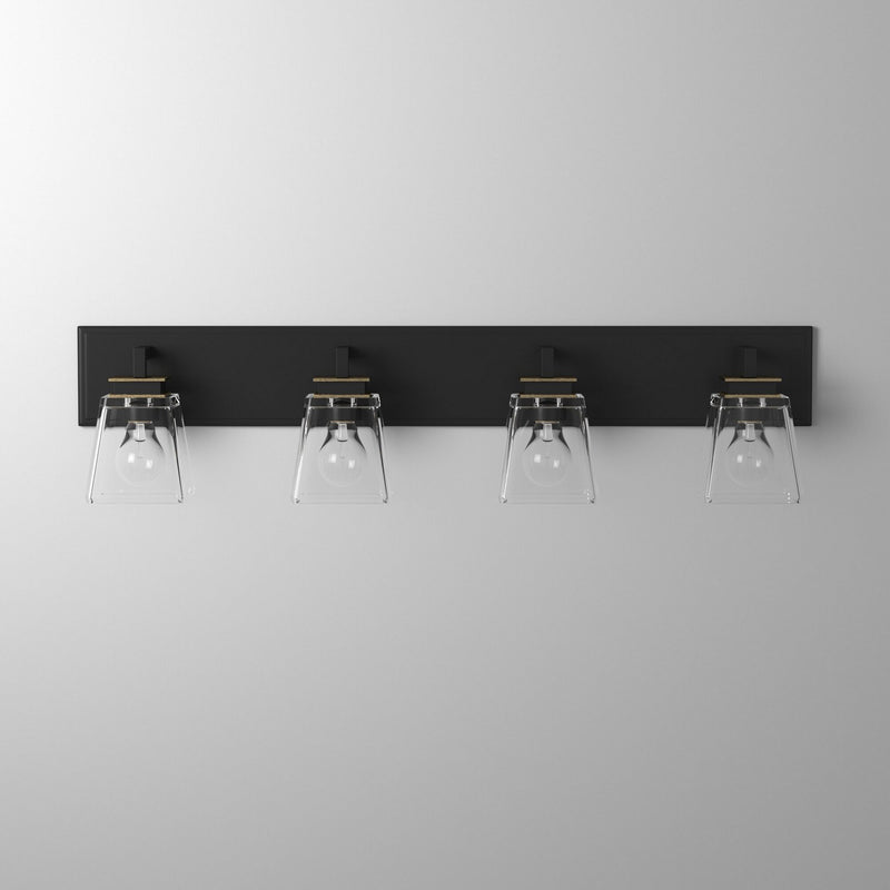 Artcraft AC11614VB Four Light Wall Mount, Black & Brass