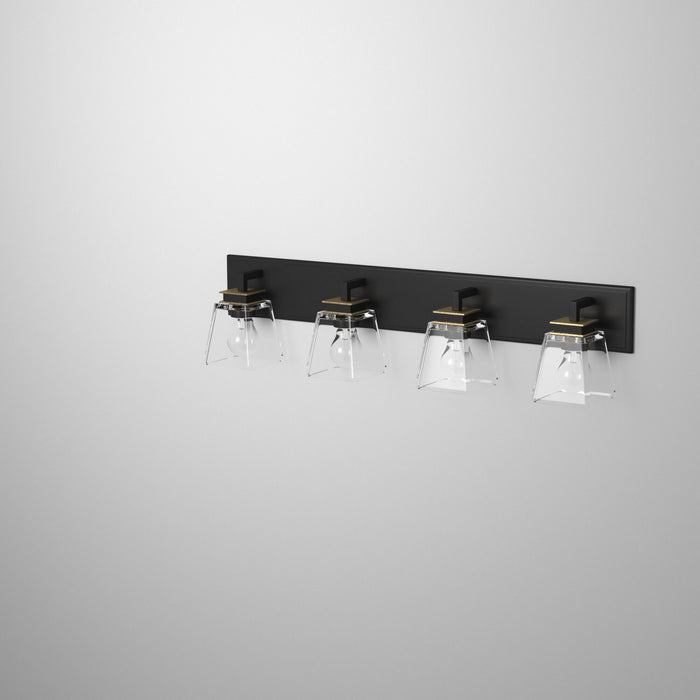 Artcraft AC11614VB Four Light Wall Mount, Black & Brass