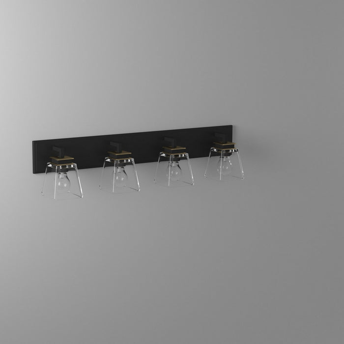 Artcraft AC11614VB Four Light Wall Mount, Black & Brass