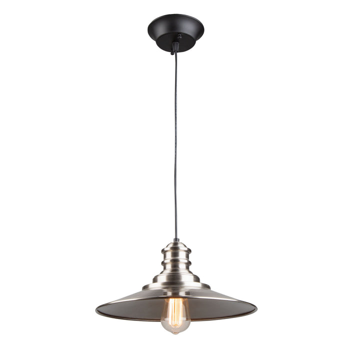 Artcraft AC11661BN One Light Pendant, Brushed Nickel
