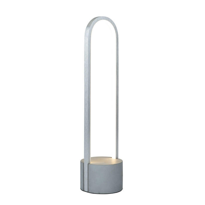 Artcraft AC7591BA LED Table Lamp, Brushed Aluminum with Grey Base