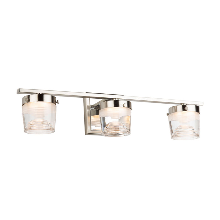 Artcraft AC7663CB LED Bathroom Vanity, Brushed & Polished Nickel