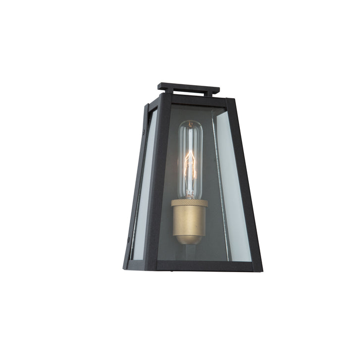 Artcraft AC8106BK One Light Outdoor Wall Mount, Black, Vintage Gold