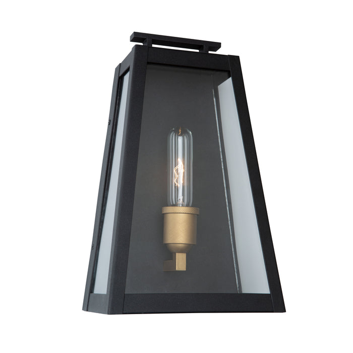 Artcraft AC8108BK One Light Outdoor Wall Mount, Black, Vintage Gold