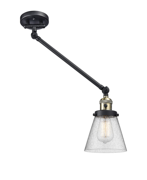 Innovations 237-BAB-G64 One Light Swing Arm Lamp, Black Antique Brass
