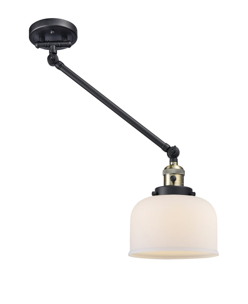 Innovations 237-BAB-G71 One Light Swing Arm Lamp, Black Antique Brass