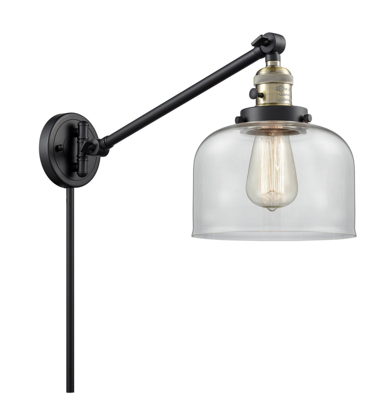 Innovations 237-BAB-G72 One Light Swing Arm Lamp, Black Antique Brass