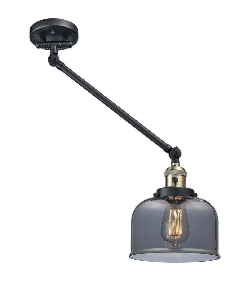 Innovations 237-BAB-G73 One Light Swing Arm Lamp, Black Antique Brass