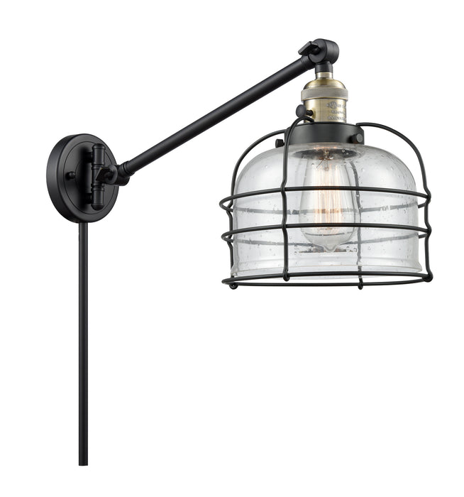 Innovations 237-BAB-G74-CE One Light Swing Arm Lamp, Black Antique Brass