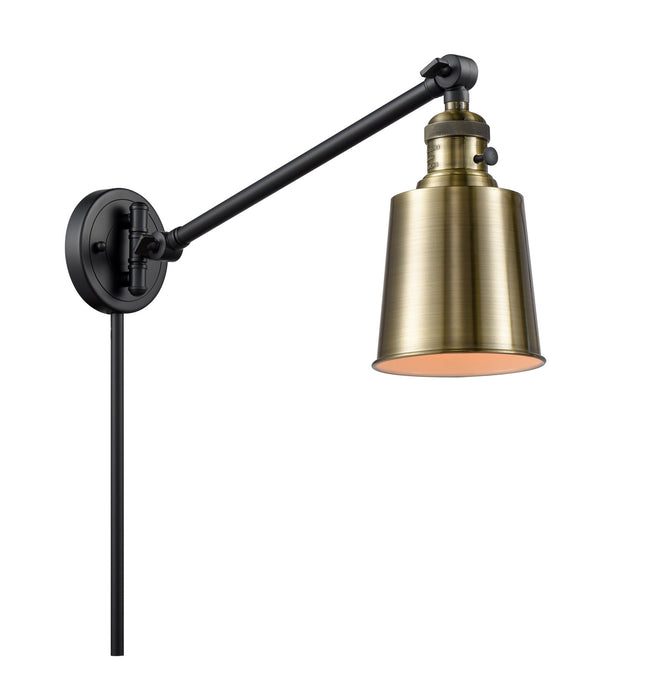 Innovations 237-BAB-M9-AB One Light Swing Arm Lamp, Black Antique Brass