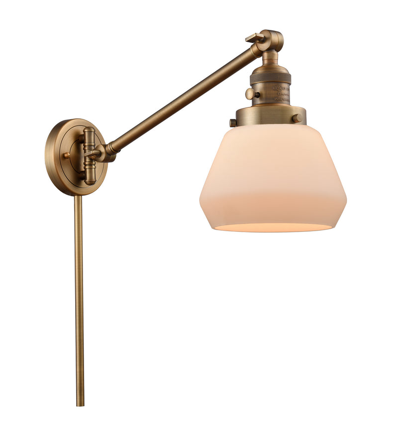 Innovations 237-BB-G171 One Light Swing Arm Lamp, Brushed Brass