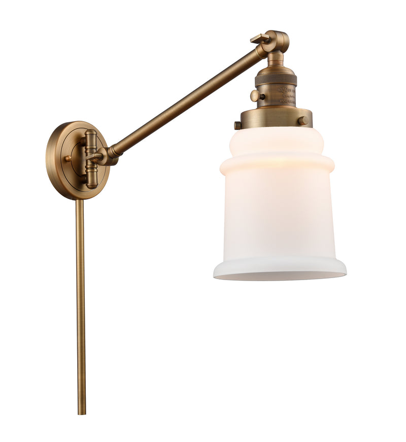 Innovations 237-BB-G181 One Light Swing Arm Lamp, Brushed Brass