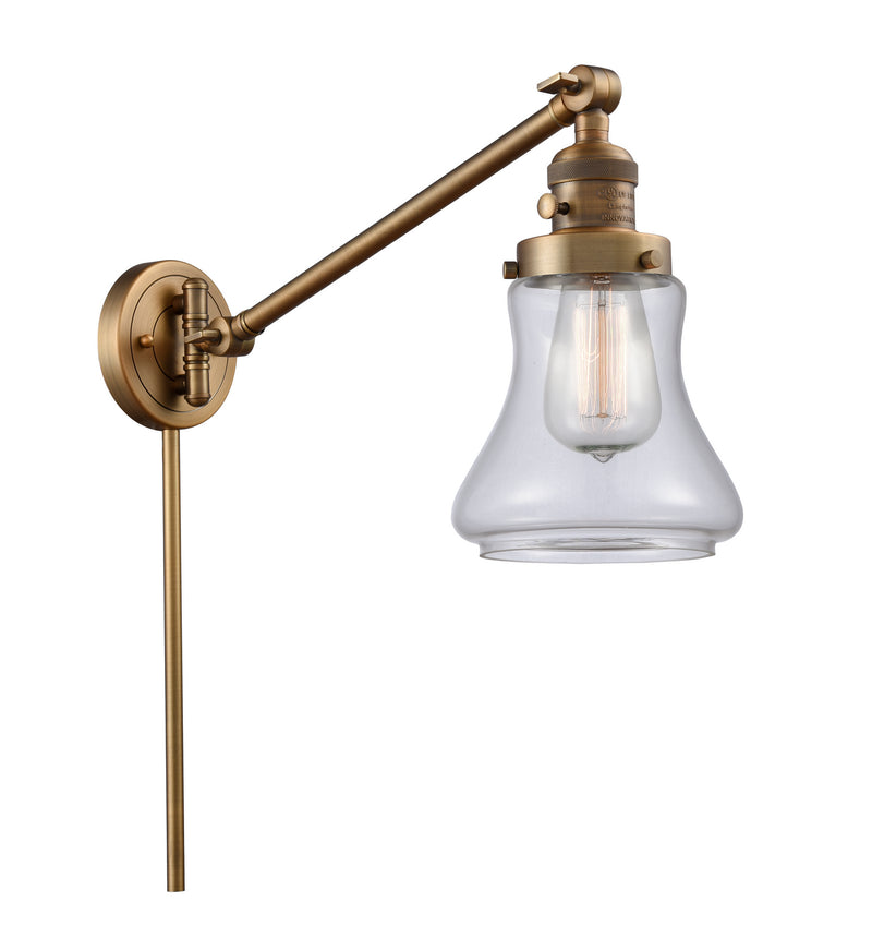 Innovations 237-BB-G192 One Light Swing Arm Lamp, Brushed Brass