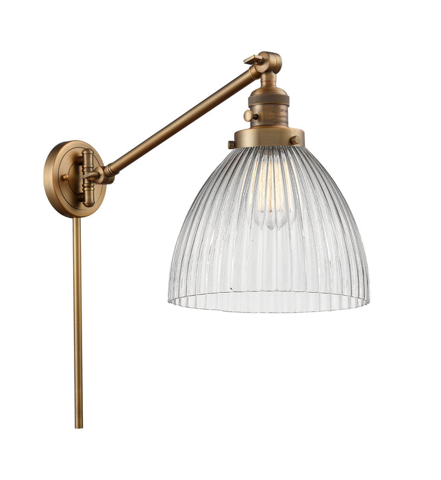 Innovations 237-BB-G222 One Light Swing Arm Lamp, Brushed Brass