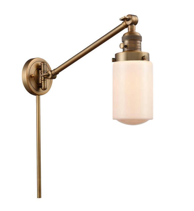 Innovations 237-BB-G311 One Light Swing Arm Lamp, Brushed Brass