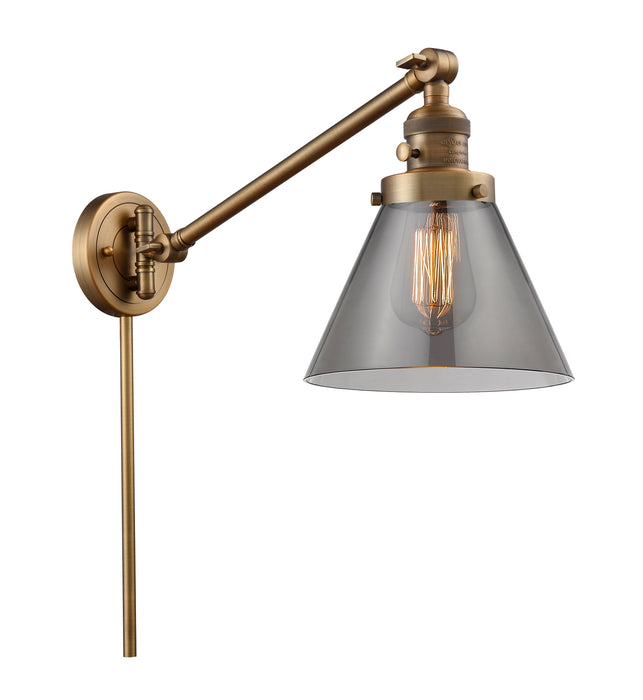 Innovations 237-BB-G43 One Light Swing Arm Lamp, Brushed Brass