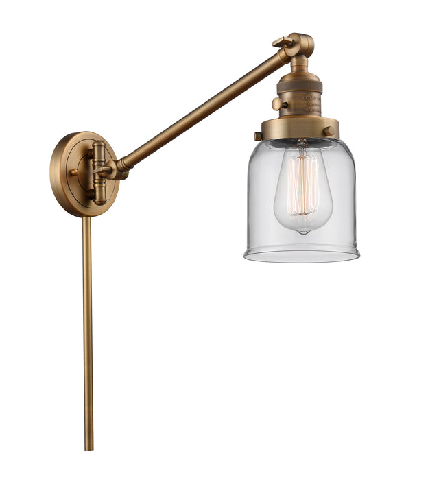 Innovations 237-BB-G52 One Light Swing Arm Lamp, Brushed Brass