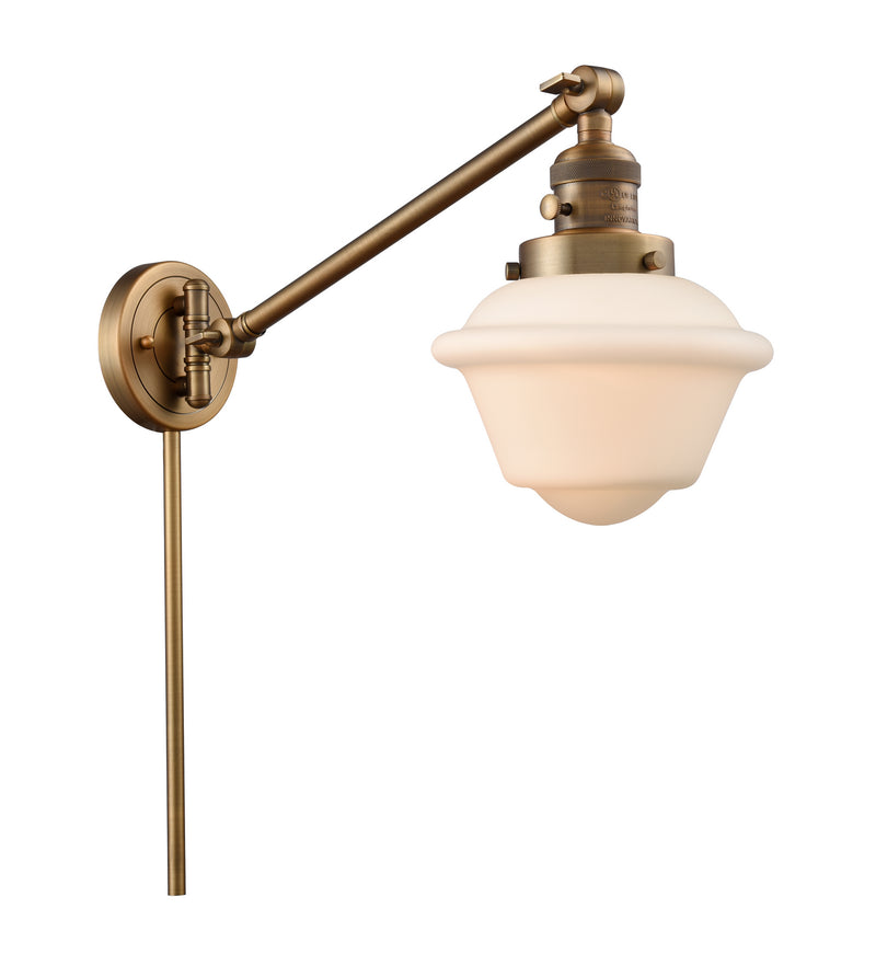Innovations 237-BB-G531 One Light Swing Arm Lamp, Brushed Brass