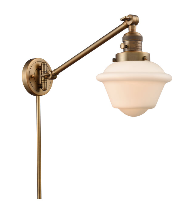 Innovations 237-BB-G531 One Light Swing Arm Lamp, Brushed Brass