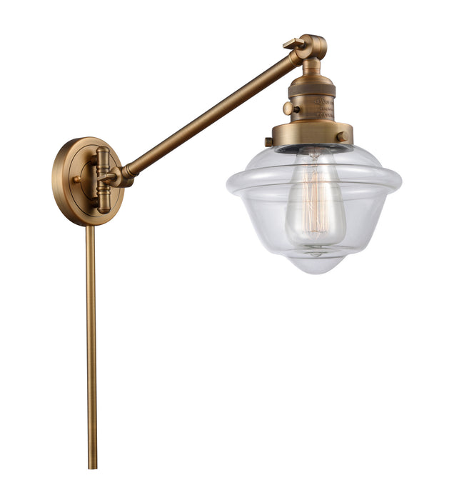 Innovations 237-BB-G532 One Light Swing Arm Lamp, Brushed Brass