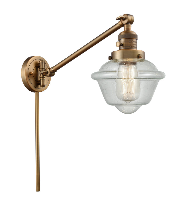 Innovations 237-BB-G534 One Light Swing Arm Lamp, Brushed Brass