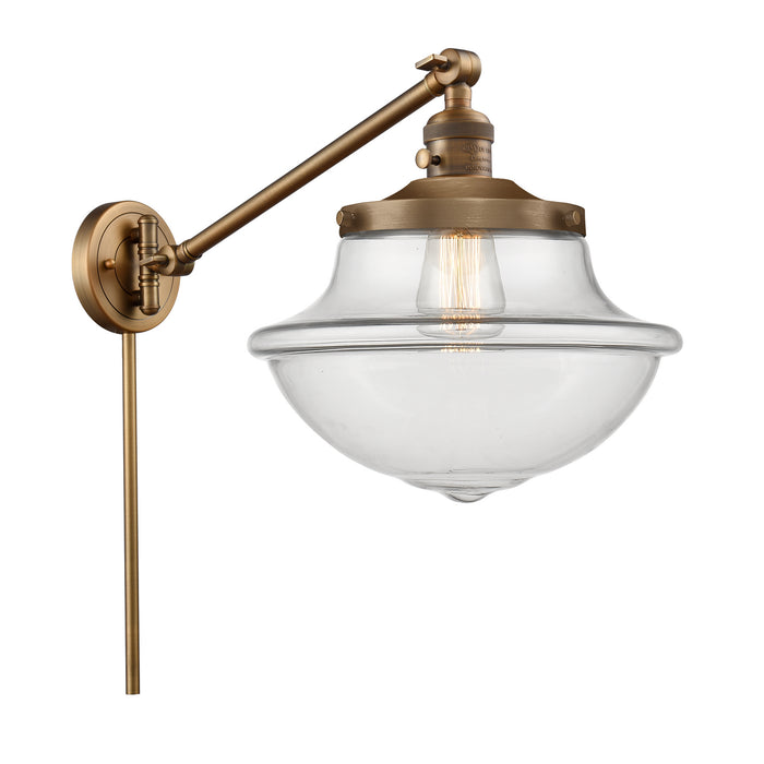 Innovations 237-BB-G542 One Light Swing Arm Lamp, Brushed Brass