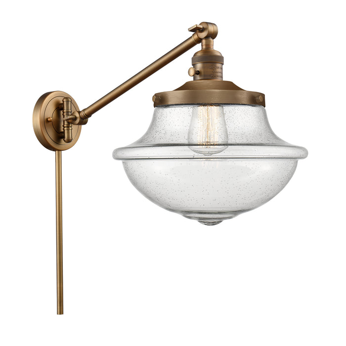 Innovations 237-BB-G544 One Light Swing Arm Lamp, Brushed Brass