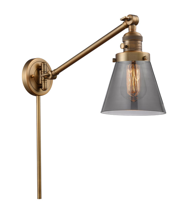 Innovations 237-BB-G63 One Light Swing Arm Lamp, Brushed Brass